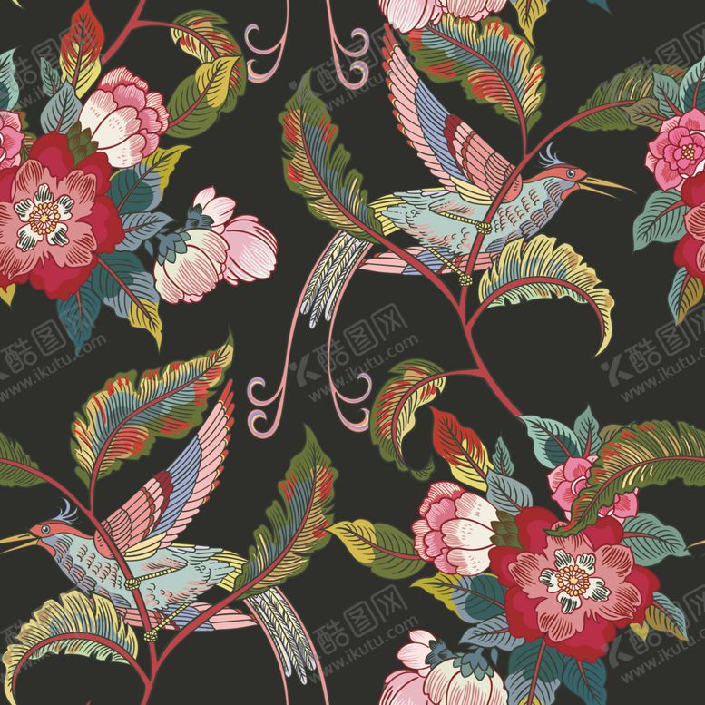 编号：12281310071659411793【酷图网】源文件下载-民族风鸟