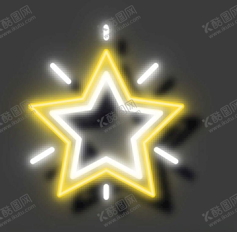 编号：75391006251344027511【酷图网】源文件下载-霓虹灯五星