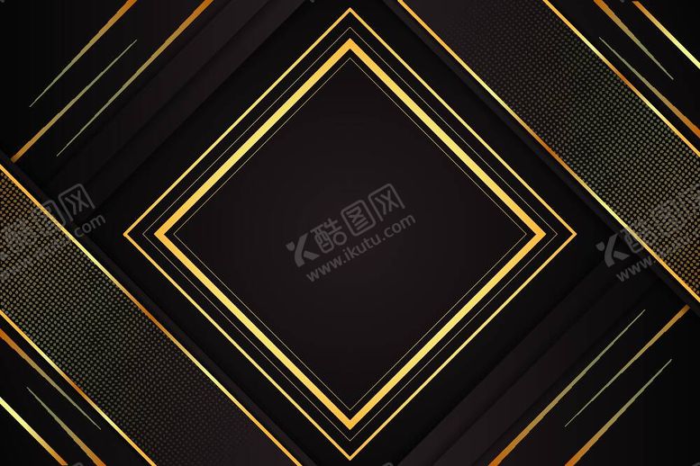 编号：17712611281910438335【酷图网】源文件下载-金色花纹黑色背景