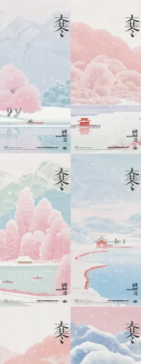 大寒插画24节气c