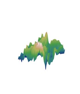 抽象山峰泼墨烟雾缭绕梦幻