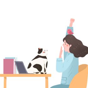 女孩和猫