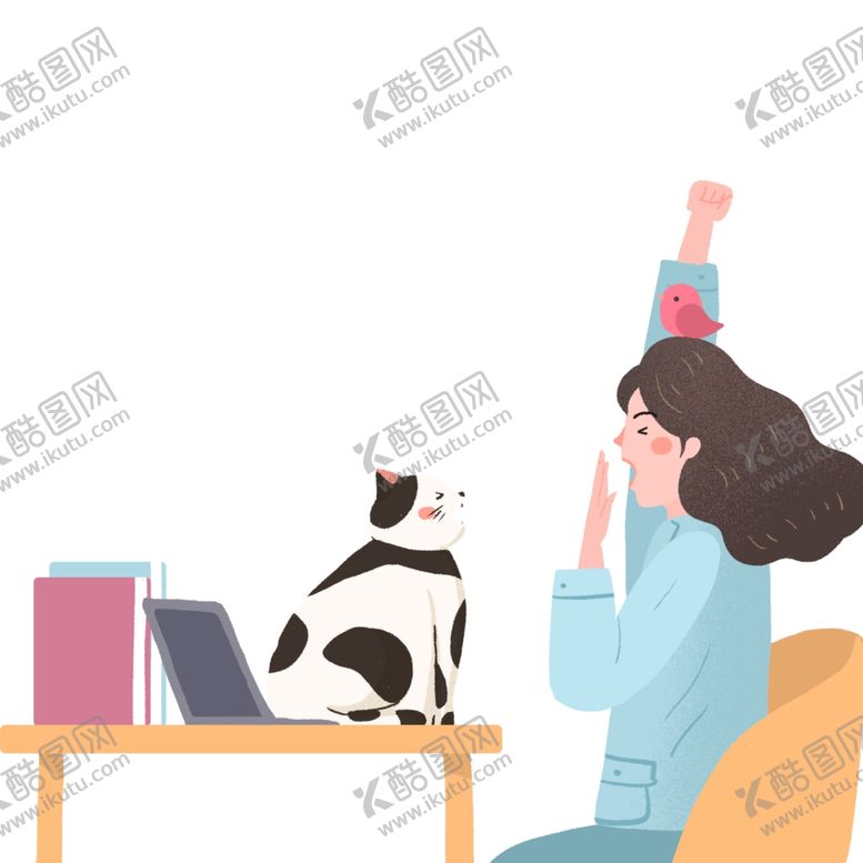 编号：31049510222310314985【酷图网】源文件下载-女孩和猫
