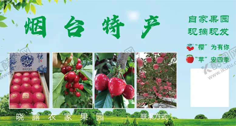 编号：52174309130308347092【酷图网】源文件下载-烟台特产广告设计贴纸