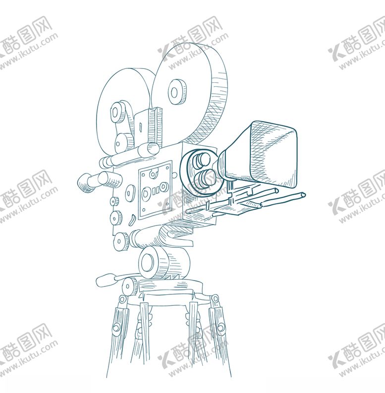 编号：75323305131524315102【酷图网】源文件下载-手绘摄影机线稿