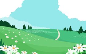 你好春天多彩背景图片