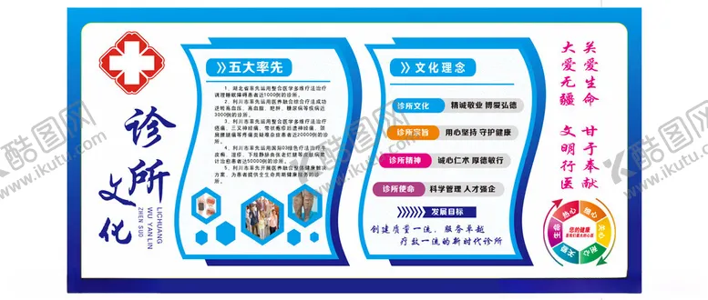 编号：12315601270110419245【酷图网】源文件下载-诊所文化墙