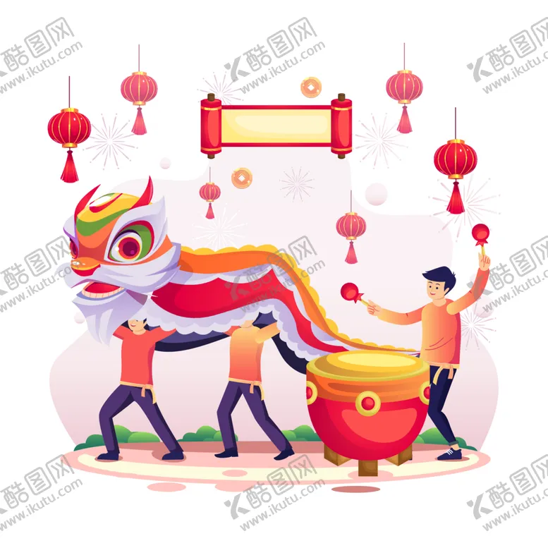 编号：79284912300904015369【酷图网】源文件下载-舞狮子