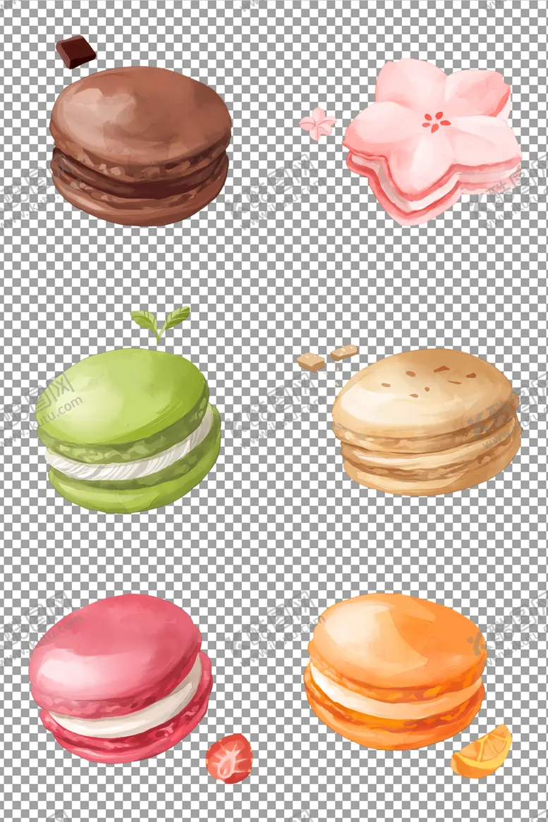 编号：44954110042051489115【酷图网】源文件下载-手绘马卡龙