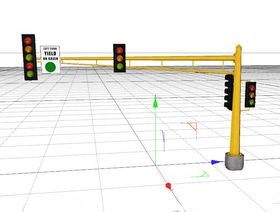 C4D模型信号灯
