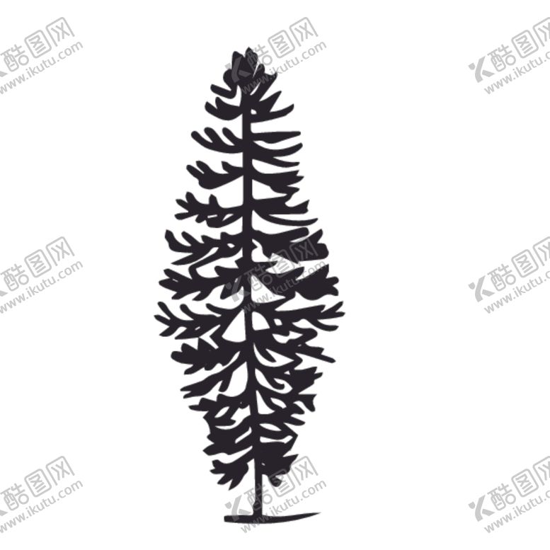 编号：43829309210504034757【酷图网】源文件下载-植物树木剪影