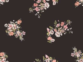 小碎花牡丹水彩定位数码印