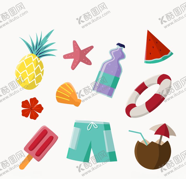 编号：34236309161953421995【酷图网】源文件下载-夏日元素