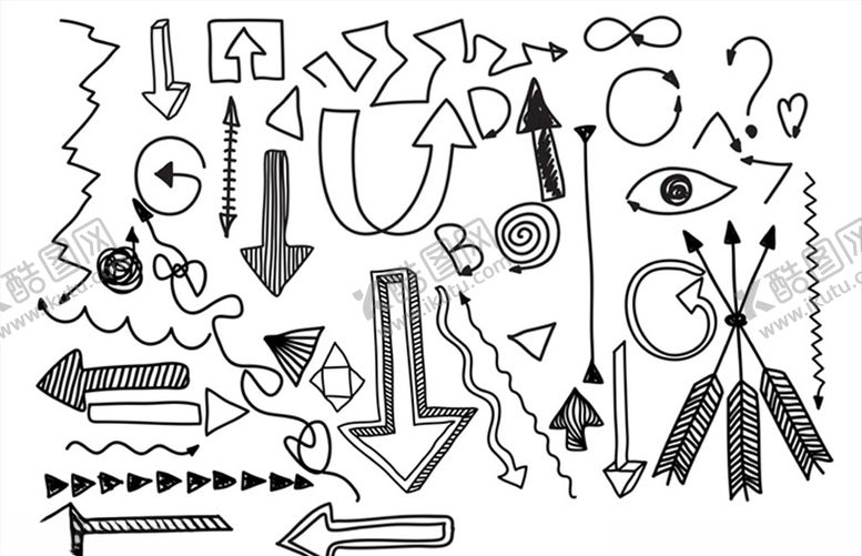 编号：74616305121622218006【酷图网】源文件下载-数学箭头元素符号手绘科学科技P