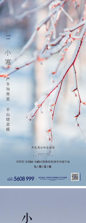 朋友圈单图 节气 小寒 海报 