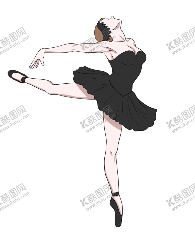 编号：70763307050724253777【酷图网】源文件下载-舞蹈芭蕾女性跳舞旋转插画素材