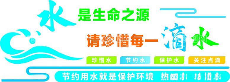 编号：55233512122320374768【酷图网】源文件下载-节约用水主题墙