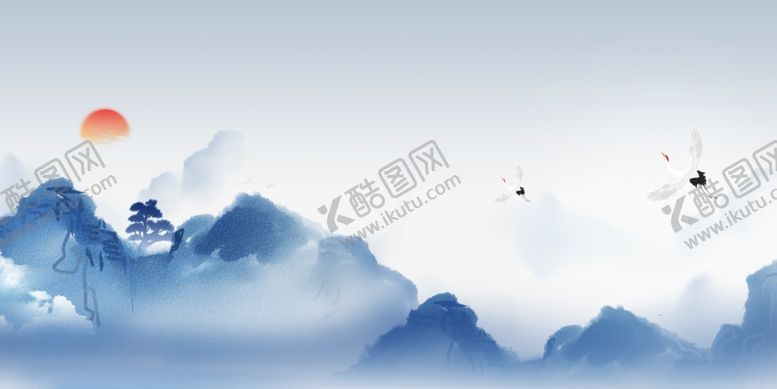 编号：22408304051207285833【酷图网】源文件下载-水墨画山水画