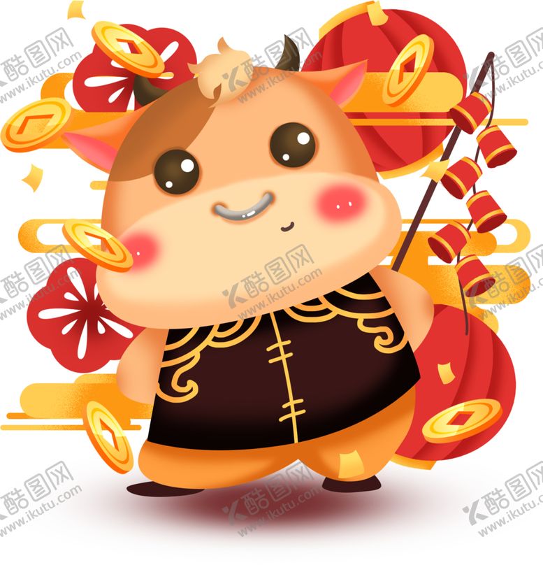 编号：95213204062354452403【酷图网】源文件下载-卡通牛年