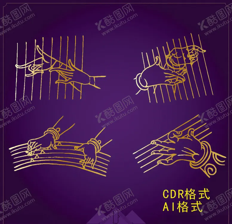 编号：79756704080222019424【酷图网】源文件下载-敦煌壁画飞天矢量