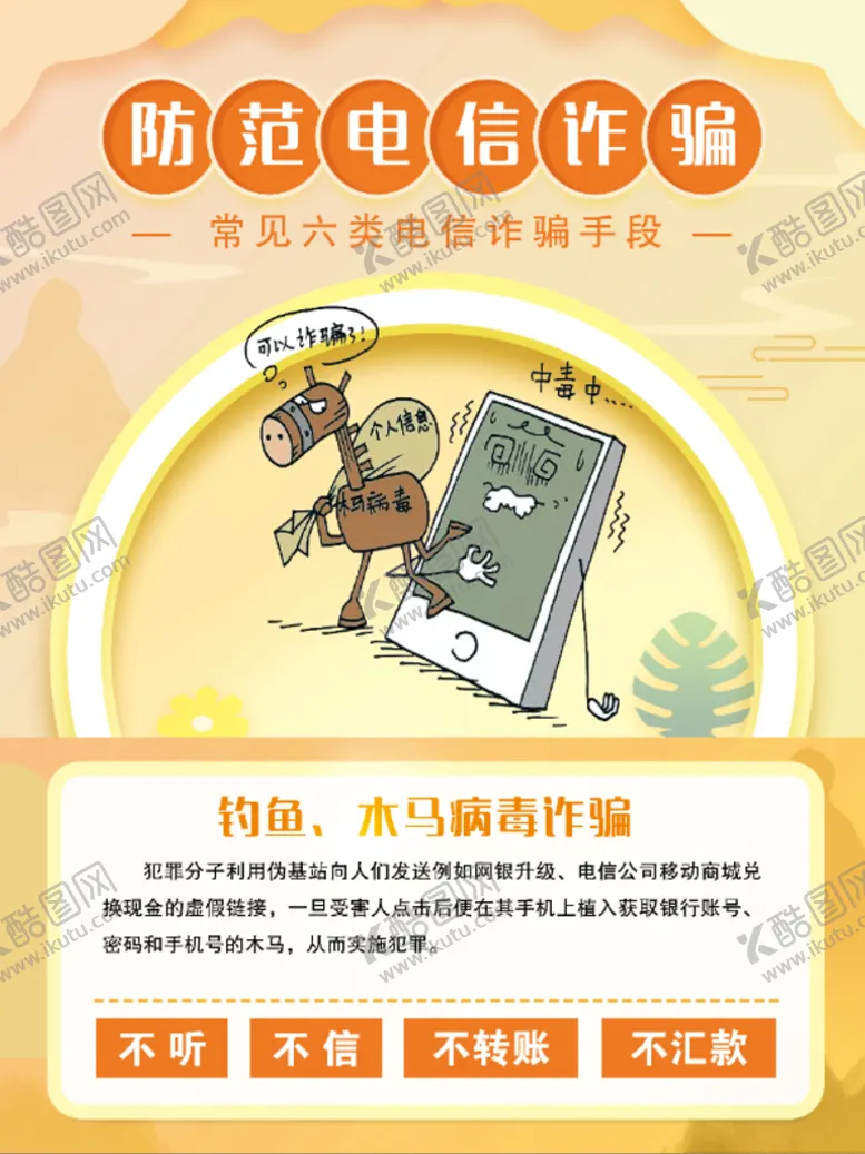编号：06538110060801107106【酷图网】源文件下载-防范电信诈骗