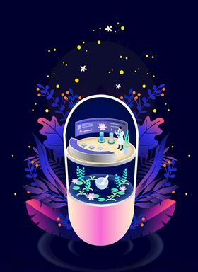 2.5D保健胶囊中药智慧医疗