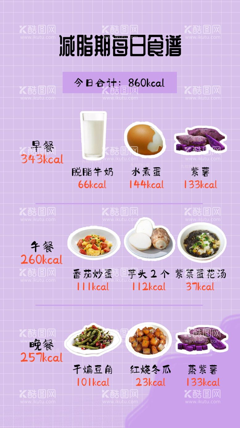 编号：97736011250157441586【酷图网】源文件下载-减脂期食谱