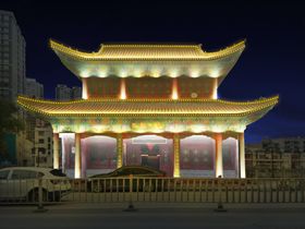 仿古建筑夜景