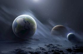 太阳系星球宇宙背景