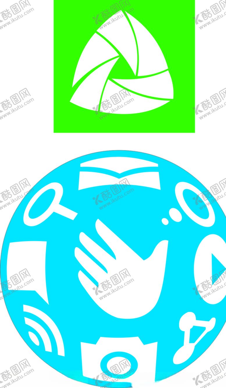 编号：32131411011837114412【酷图网】源文件下载-绿蓝图标