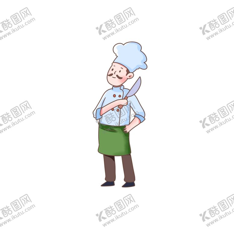大厨师矢量师漫画卡通动漫动漫师形象