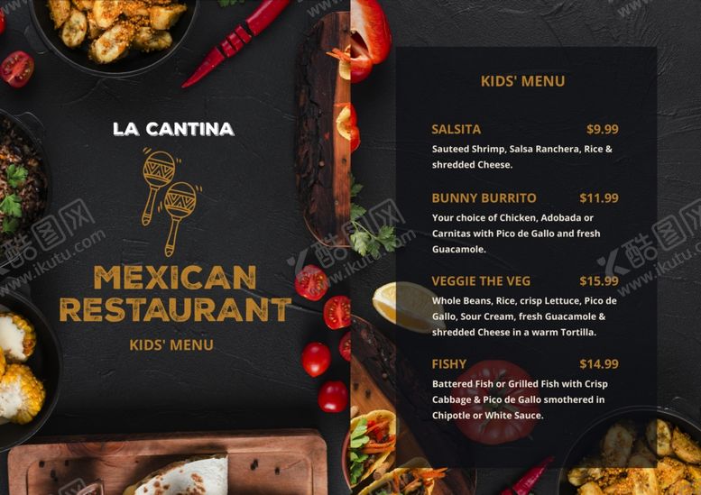 编号：38638010210138443504【酷图网】源文件下载-墨西哥儿童套餐菜单