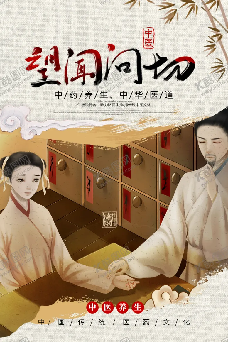 编号：40582106231946537924【酷图网】源文件下载-望闻问切传统中医活动海报素材
