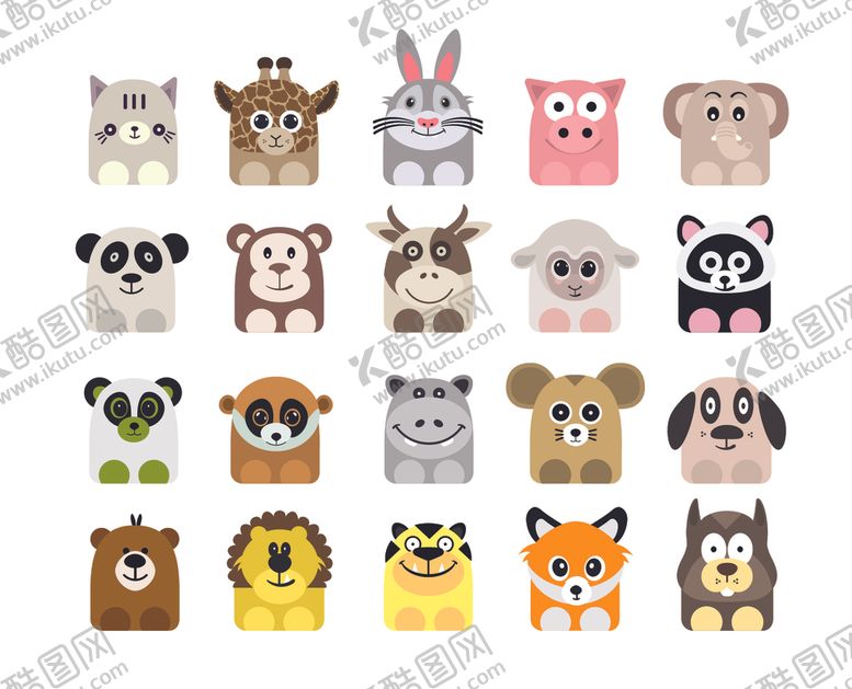 编号：38494910311549284828【酷图网】源文件下载-可爱动物造型毛绒玩具