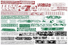 中式传统建筑雕花装饰图案