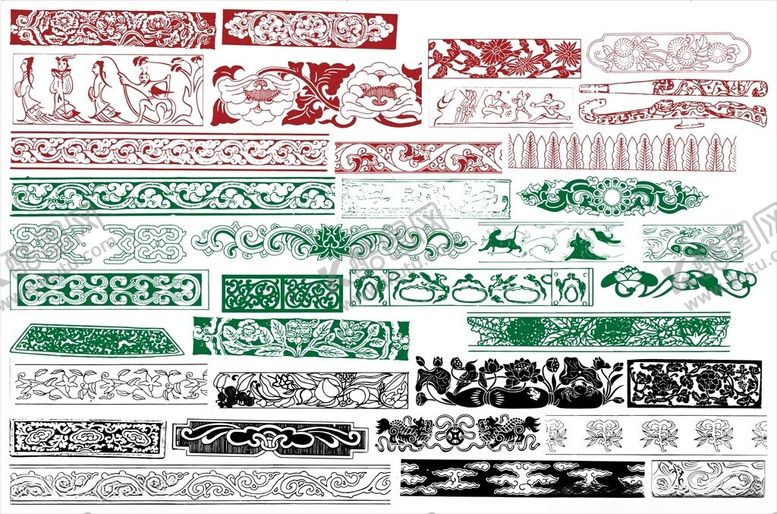 编号：70128511021509412486【酷图网】源文件下载-花纹花边传统图案装饰雕花