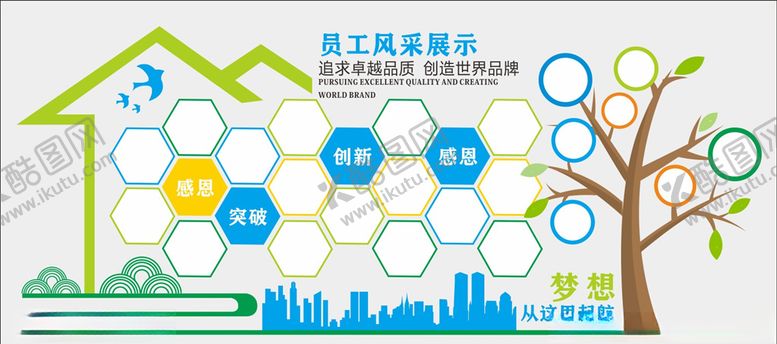 编号：97117406300834222662【酷图网】源文件下载-员工风采文化墙