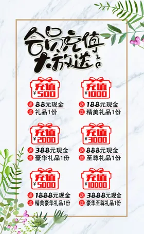 会员充值海报
