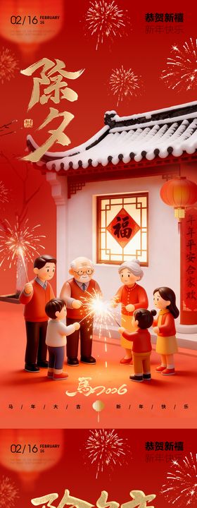 除夕除夕夜春节新年海报