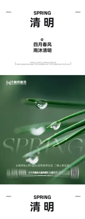 清明节气海报二十四春天