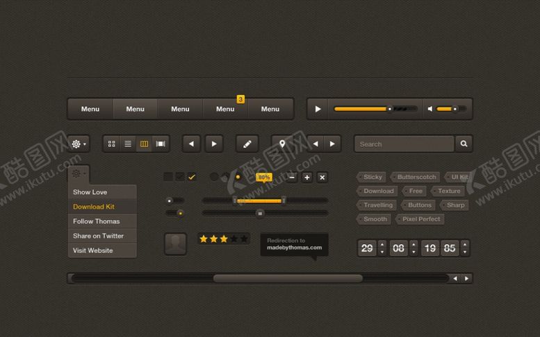 编号：71491409232020264549【酷图网】源文件下载-复古写实界面选项按钮