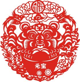 虎剪纸