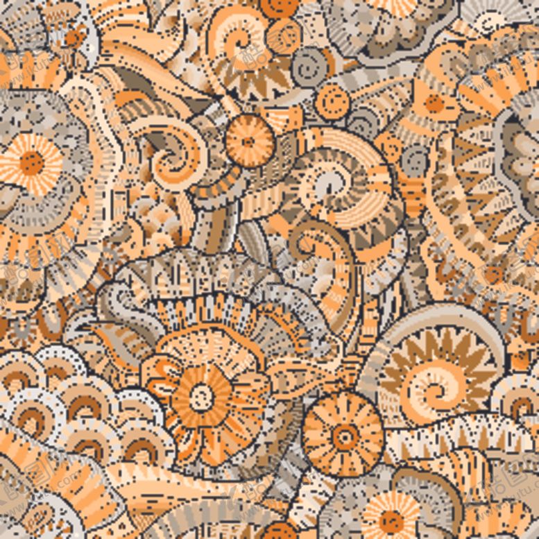 编号：55695509130156589644【酷图网】源文件下载-复古花纹无缝图案