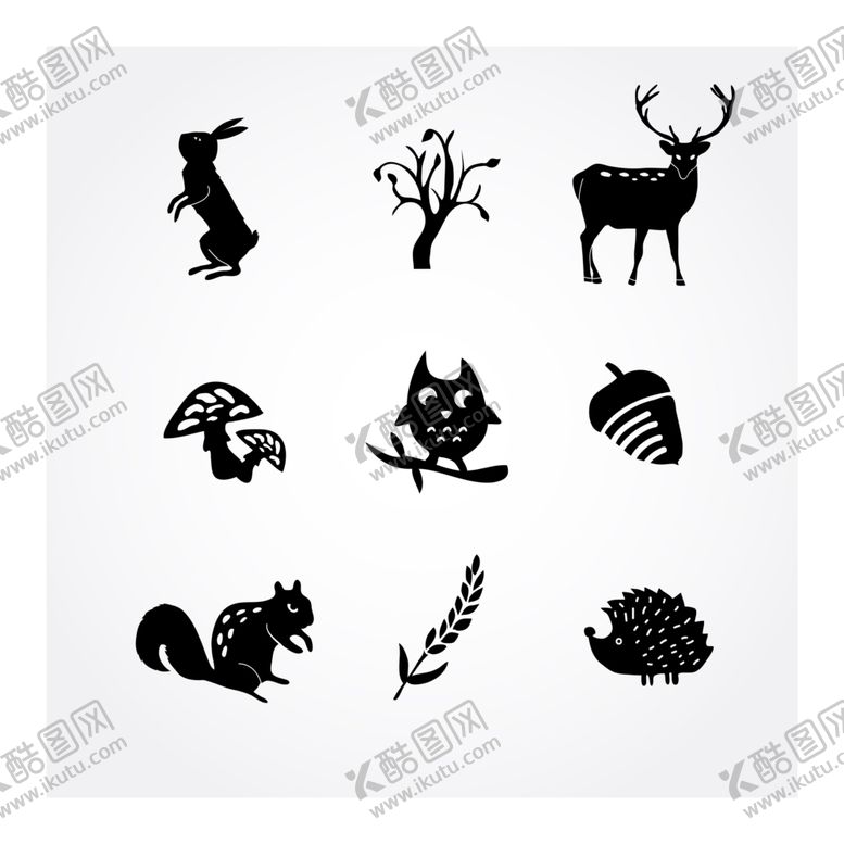 编号：92977410120421058971【酷图网】源文件下载-动物剪影