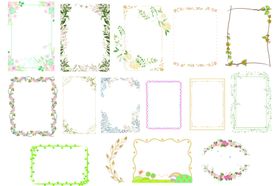 多样花卉边框素材集合
