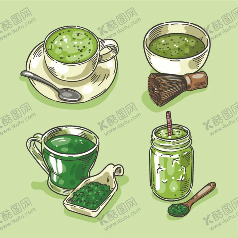 编号：87764606271210041106【酷图网】源文件下载-手绘抹茶