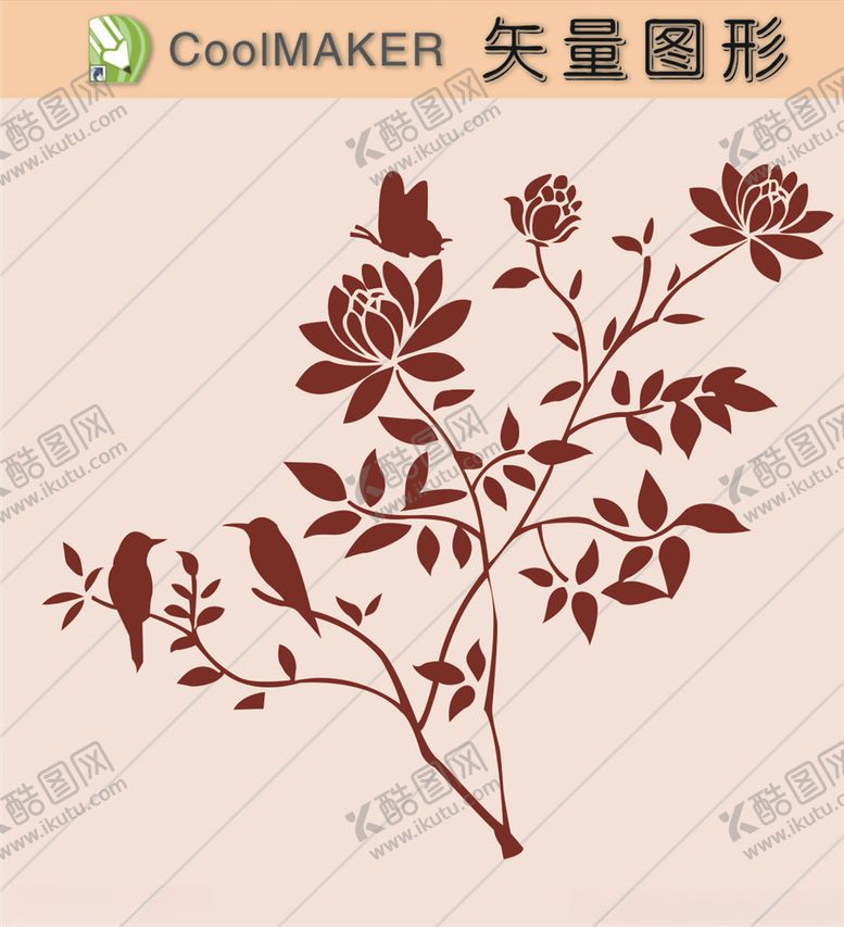 编号：19343210011646042545【酷图网】源文件下载-花草剪纸花草壁纸简洁手绘