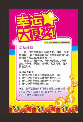 幸运摸奖海报