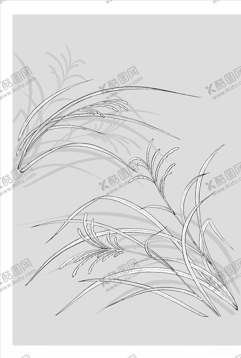 编号：68304007081120149847【酷图网】源文件下载-线描小草