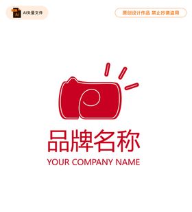 卡通照相机创意logo